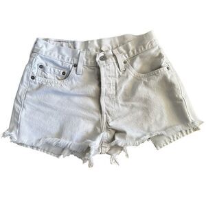 Levi’s ~ 501 - White denim cut offs ~ size 28 ~ button fly